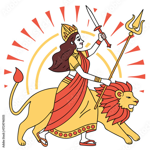 vector illustration of a knight