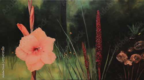 FLOWERS PAINT. WALLPAPER. BACKGROUND