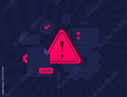 Incident management and response with clear process. Risk management strategies ensuring fast recovery, security awareness and effective business continuity. Incident management vector illustration