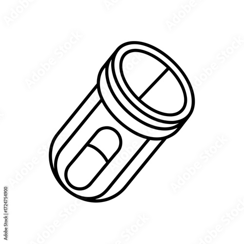 pill dispenser icon isolated on white