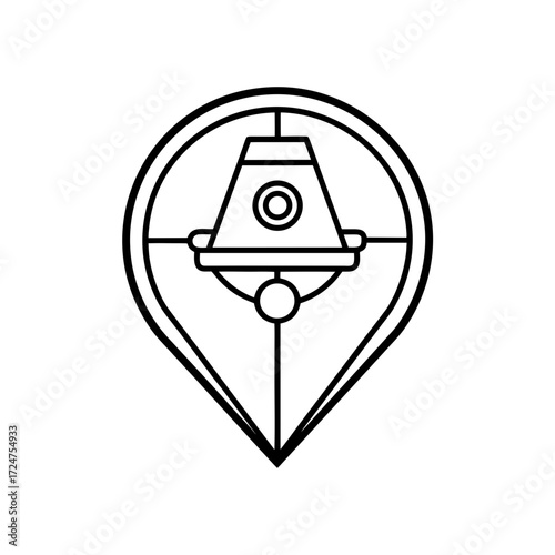 position sensitive detector icon isolated on white