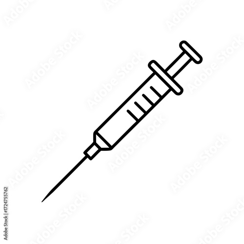 emg needle icon isolated on white