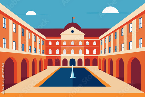 vector illustration of a city street