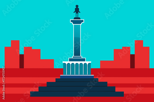 vector illustration of a column