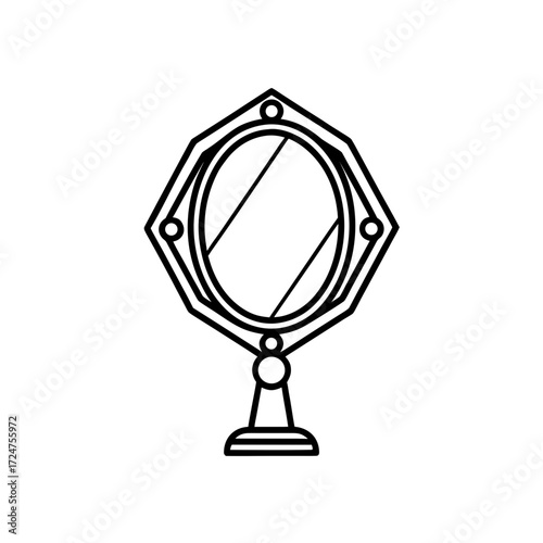 deformable mirror icon isolated on white