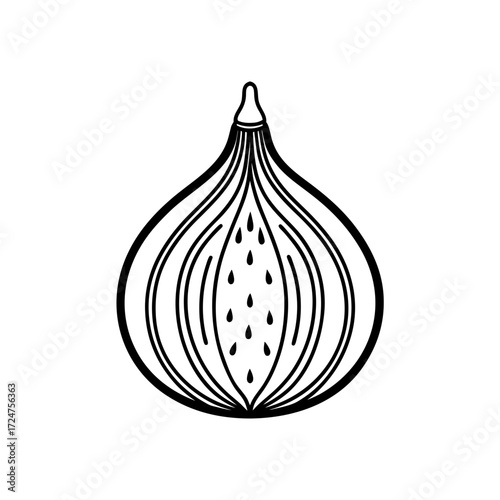 christmas fig icon isolated on white
