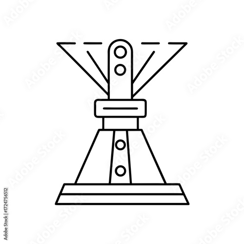 beam profiler icon isolated on white