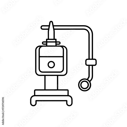 anesthesia machine icon isolated on white