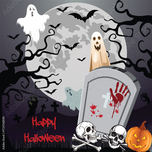 Spooky Halloween Scene 