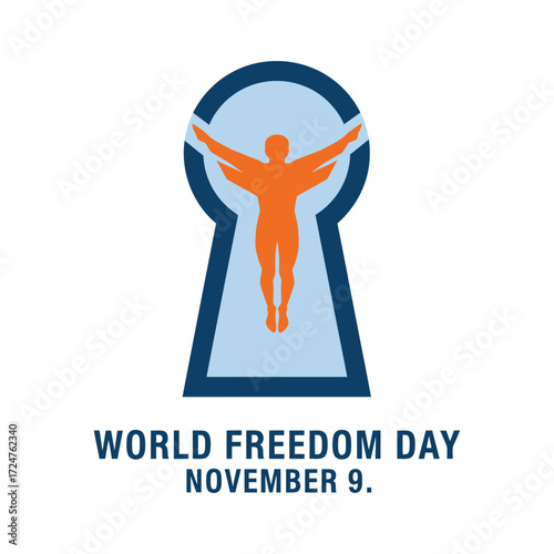 World Freedom Day, 9 November, Vector Design, T-Shirt Design