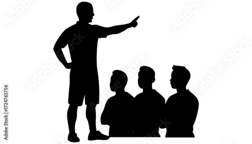 silhouette of a man in a suit