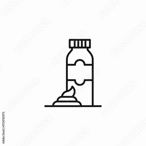 hair cream bottle icon sign vector