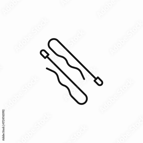 hair pin set icon sign vector