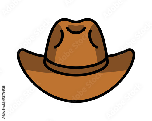 Simple cartoon illustration of a brown subject with detailed curves