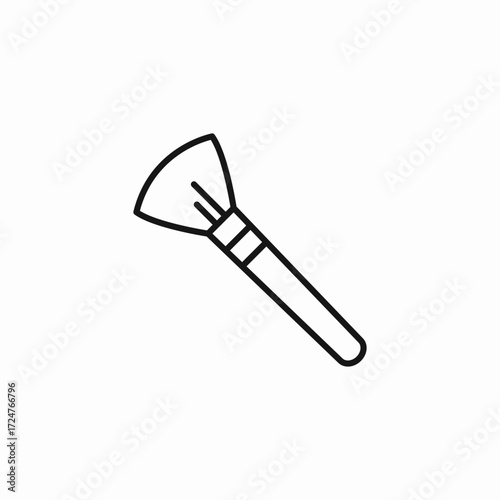 single makeup brush icon sign vector