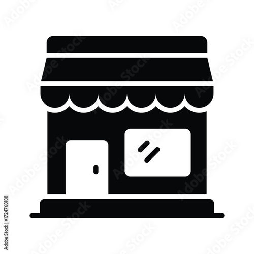 Shop building icon symbolizing retail, ecommerce, and marketplace stores