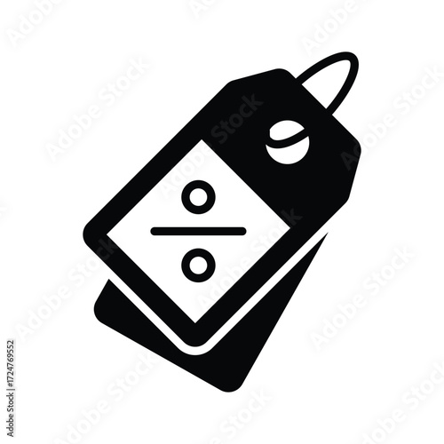 Get this amazing flat outline style icon of discount tag in trendy modern style