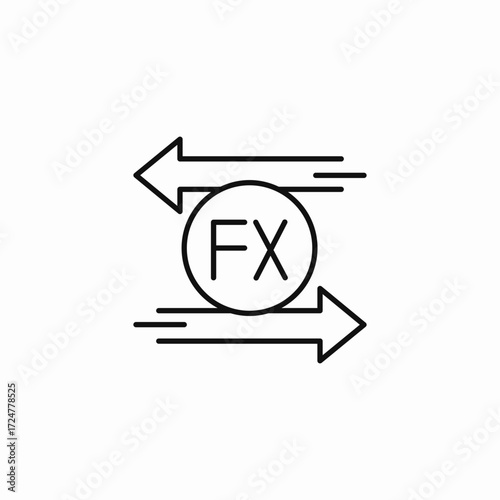 forex exchange transaction icon sign vector