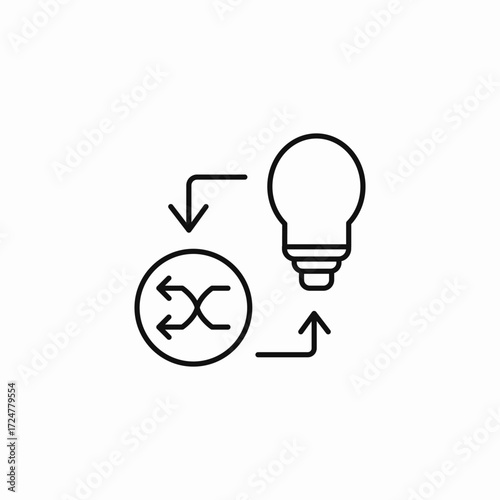switch new idea icon sign vector