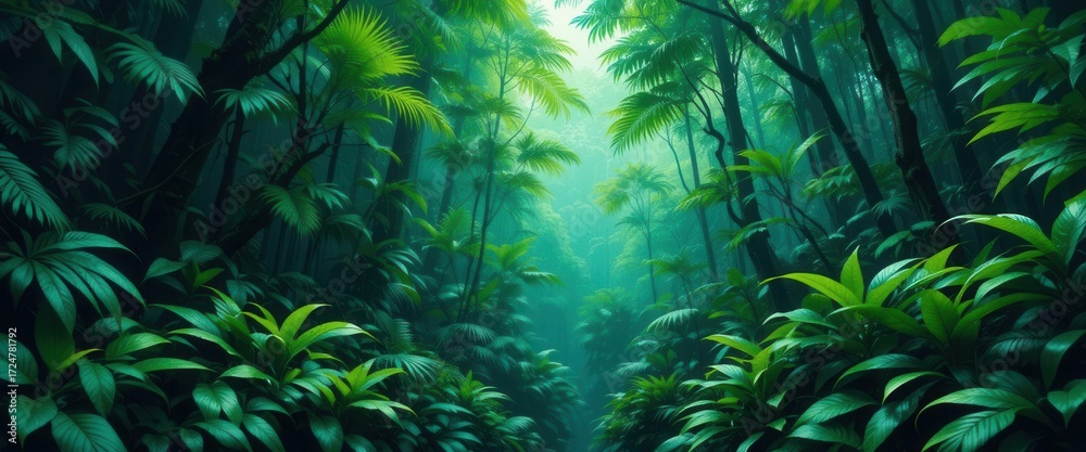 custom made wallpaper toronto digitalTropical Abstraction Vibrant Emerald and Lime Hues A Glimpse into the Heart of the Rainforest