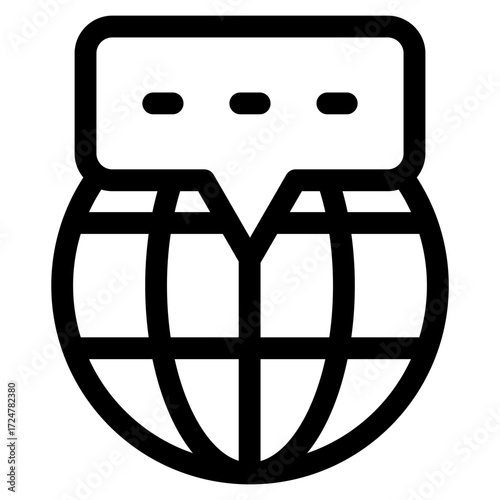 Domain Name Icon Element For Design