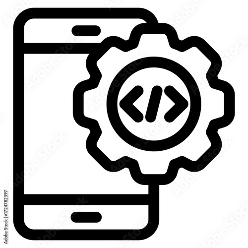 Mobile Development Icon Element For Design
