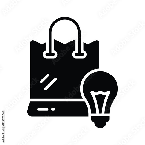 Creative shopping, online marketing, concept icon of shopping idea
