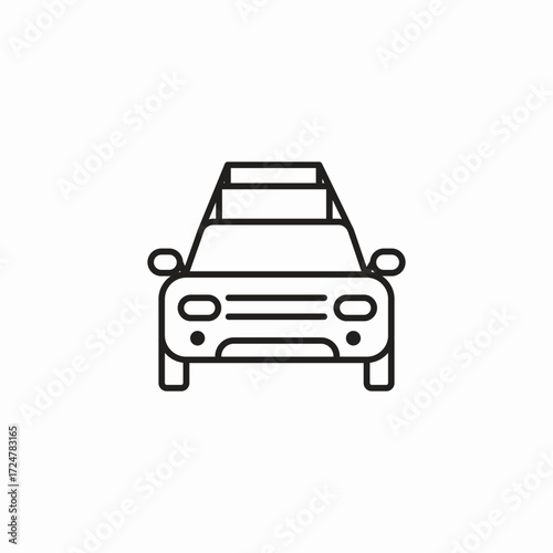 a car with luggage icon sign vector