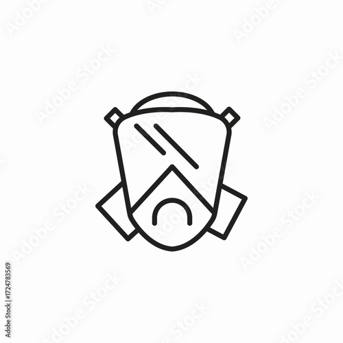 gas mask protection icon sign vector