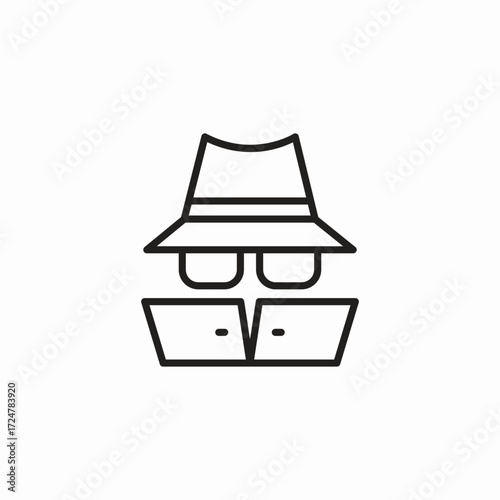 incognito mode person icon sign vector