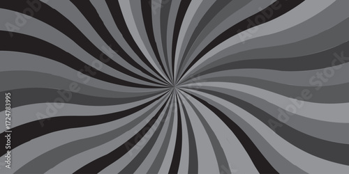 Sunburst pattern white and gray design. Vintage sunrays illustration swirl line. sun beam vector banner design pop art comic burst gradient concept pattern.	