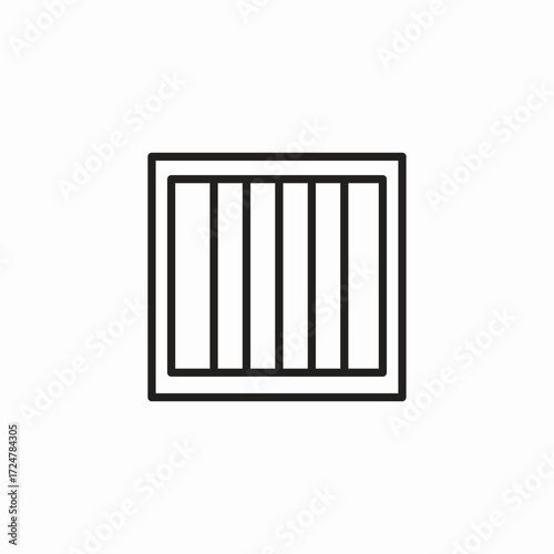 prison bars containment icon sign vector