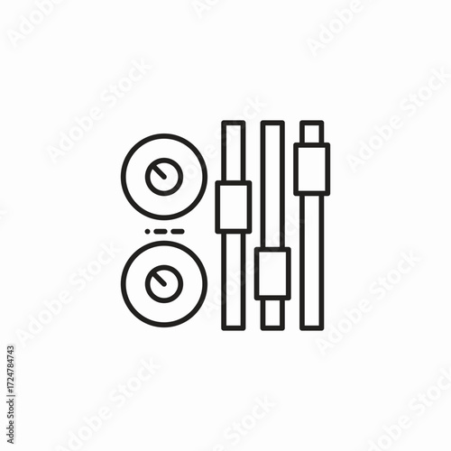 sound mixer sliders icon sign vector