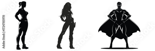 Parent scolding child silhouette family illustration set
