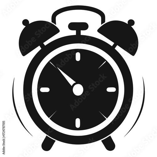 Vintage alarm clock vector icon for timeless design scalable eps graphic vector