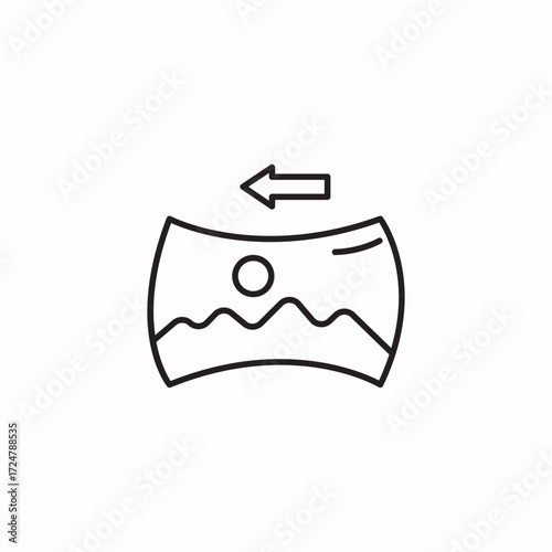 360 degree panorama icon sign vector