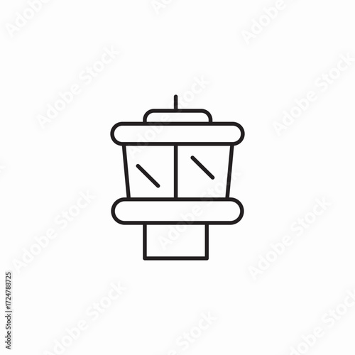 airport control tower icon sign vector