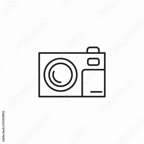 compact digital camera icon sign vector