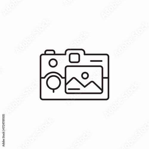digital camera viewfinder icon sign vector