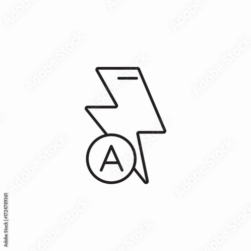 flash auto icon icon sign vector