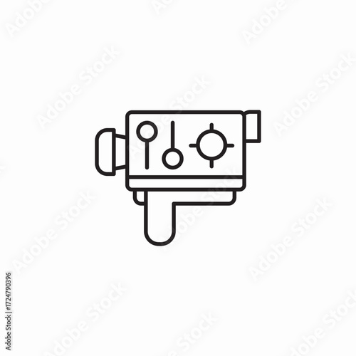 vintage super 8 camera icon sign vector