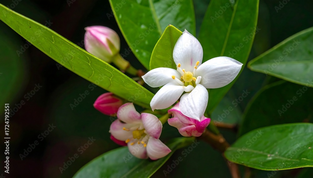 Obraz premium Close-up of delicate white flowers