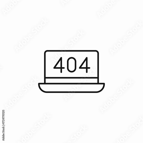 404 not found icon sign vector