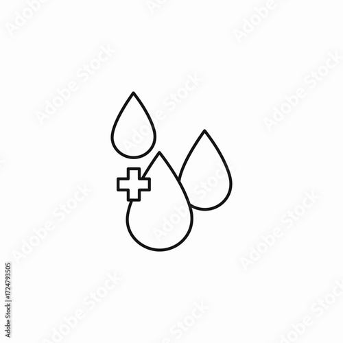 droplets plus sign icon sign vector