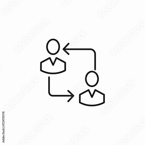 information exchange between people icon sign vector