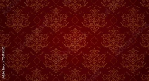 Red Damask Pattern A Timeless Elegance for Luxurious Designs