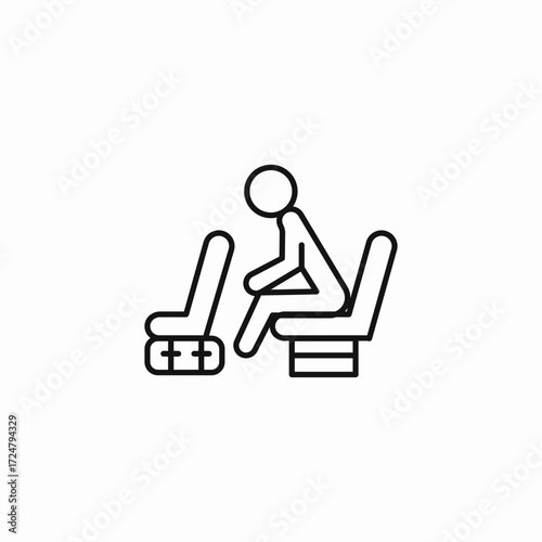 person and luggage icon sign vector
