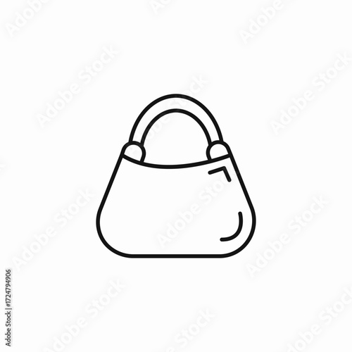 simple womens handbag icon sign vector