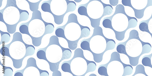 abstract gradient meatball repeating flowers seamless pattern with circles and stripes colorful textile texture wallpaper background.	
