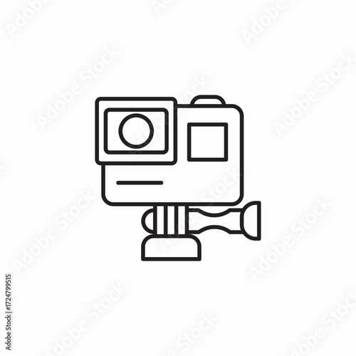 action video camera icon sign vector